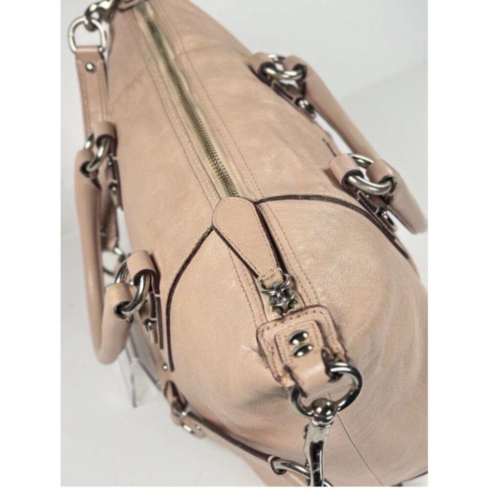 Coach Ashley Pink Leather 2way Purse Handbag Zip Convertible with dust bag - Picture 8 of 14